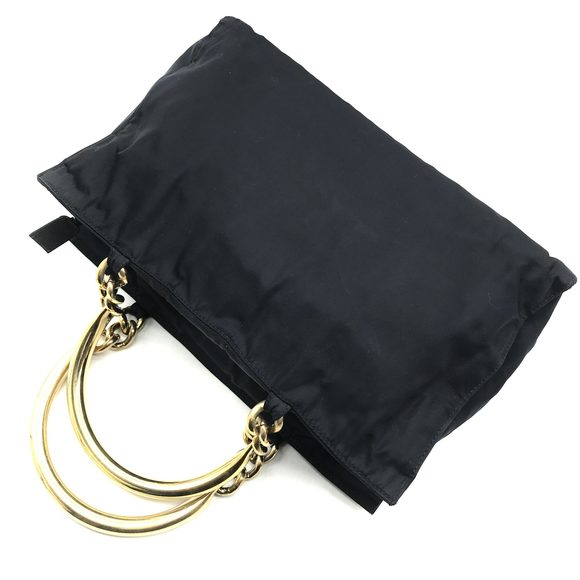 Prada Logo Nylon Navy Hand Triangle Bag - Picture 1 of 10